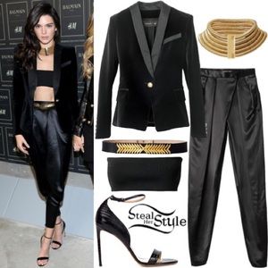 🖤NWT Auth Balmain X H&M Silk Satin Pants